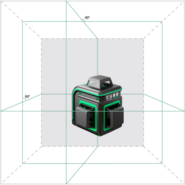 Лазерный уровень ADA CUBE 3-360 GREEN Professional Edition с калибровкой Арт. А00573К (Зеленый луч)_2