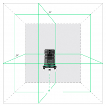Профессиональный лазерный уровень ADA 6D Servoliner GREEN с калибровкой (Зеленый луч) Арт. А00622К