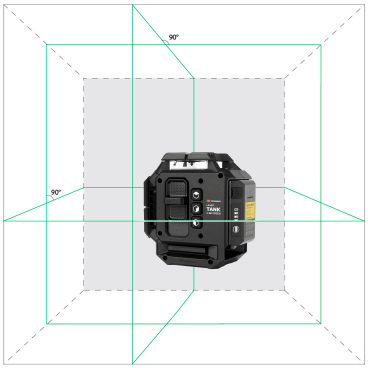 Профессиональный лазерный уровень ADA LaserTANK 3-360 GREEN Basic Edition (Зеленый луч) Арт. А00633_3