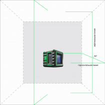 Лазерный уровень ADA Cube 3D Green Professional Edition Арт. А00545 (Зеленый луч)