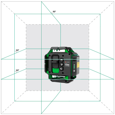 Профессиональный лазерный уровень ADA LaserTANK 4-360 GREEN Basic Edition (Зеленый луч) Арт. А00631_3