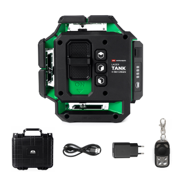 Профессиональный лазерный уровень ADA LaserTANK 4-360 GREEN Basic Edition (Зеленый луч) Арт. А00631_1
